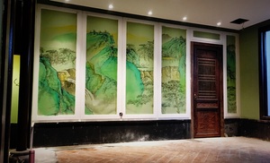 墙绘|菏泽夏月小楼饭店手绘壁画案例